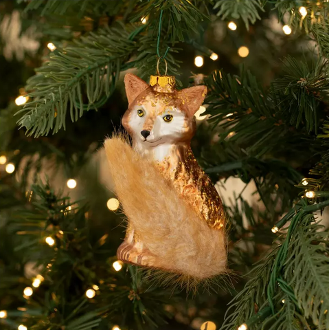 KFO Glitter Fox Ornament