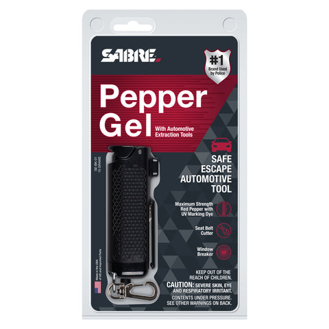 Safe Escape 3-In-1 Pepper Gel with Seat Belt Cutter and Window Breaker